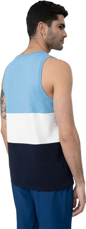 Koszulka bez rękawów Męska 4F niebieski 4FSS23-TTSHM352