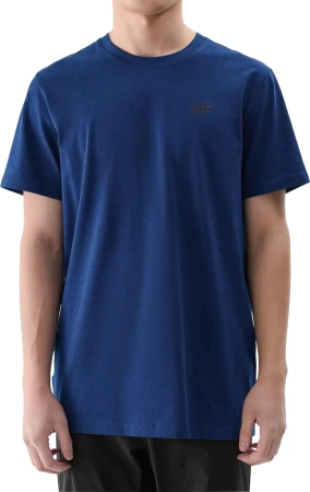 Męski t-shirt koszulka basic 4F 4FWMM00TTSHM2256 morski
