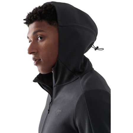 Bluza Męska Rozpinana z kapturem 4F H4Z21-BLM010 ŚREDNI SZARY