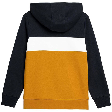 Bluza chłopięca z kapturem 4F HJZ22-JBLM003 żółta