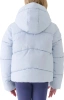 Kurtka zimowa puchowa dziewczęca 4FJWAW25TDJAF615 jasny niebieski