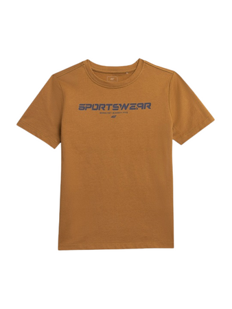 Koszulka T-shirt dziecięcy 4FJAW23TTSHM0797 złota