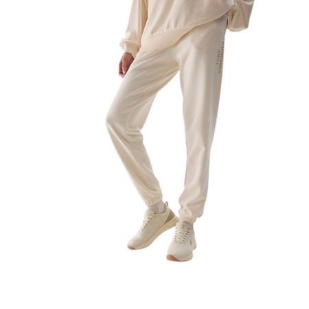 Damskie spodnie dresowe kremowe 4F WSS24 TTROF665