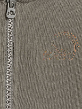 Bluza dresowa rozpinana chłopięca 4FJWAW25TSWSM2135 ciemny szary