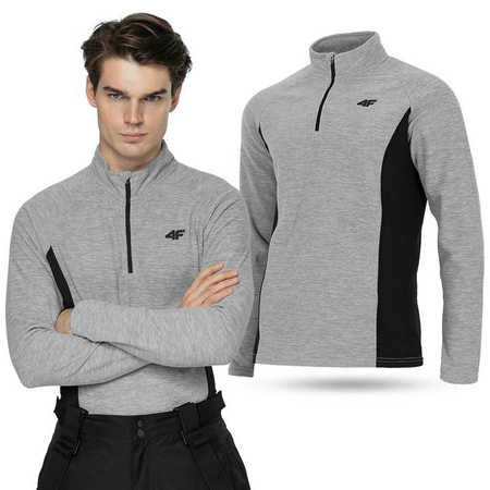 Bluza Męska Polarowa 4F H4Z21 BIMP034 jasny szary