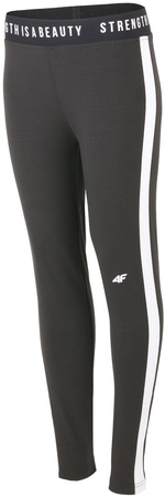 4F LEGGINSY DAMSKIE H4L19-LEG002 GŁĘBOKA CZERŃ