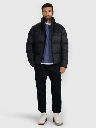 Męska kurtka puchowa zimowa 4F 4FWAW25TDJAM601 czarna