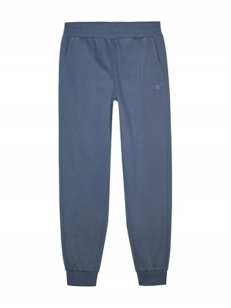 Spodnie długie męskie dresowe joggery 4FWMM00TTROM0943 denim