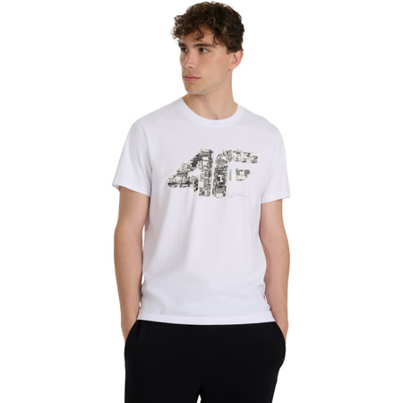 Koszulka męska t-shirt 4FWAW25TTSHM3132 biała
