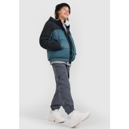 Kurtka chłopięca puchowa zimowa 4FJWAW25TDJAM621 oliwkowy