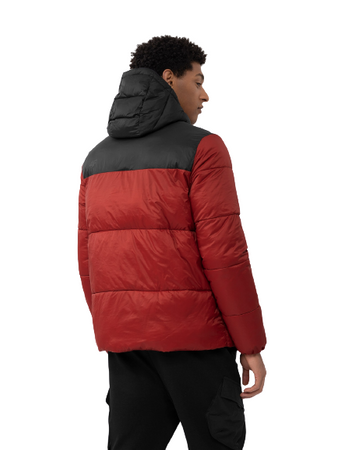 Kurtka Zimowa puchowa Męska 4F AW23TDJAM243 czerwona