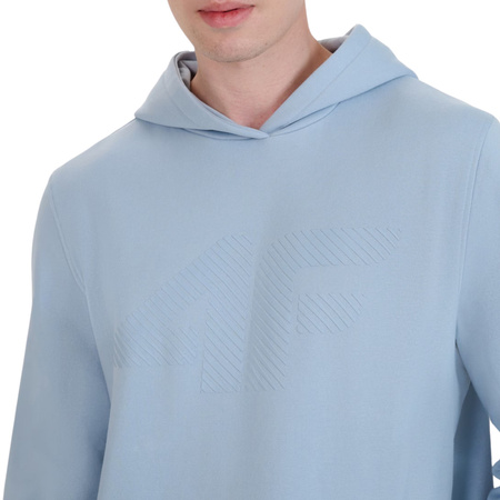 Męska bluza dresowa nierozpinana z kapturem 4FWSS25TSWSM1621 niebieski