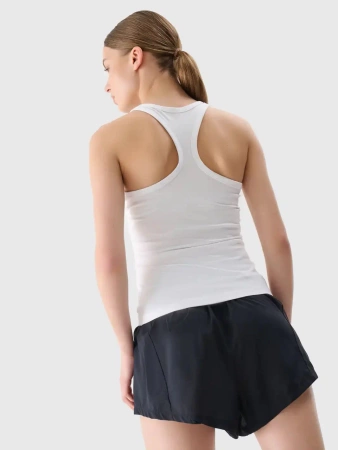 Koszulka top bokserka damska 4FWMM00TSLEF124 biała