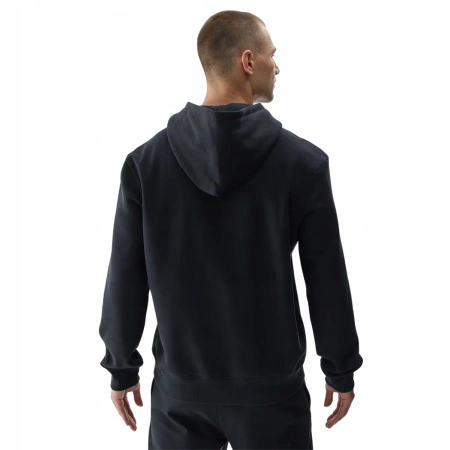 Bluza męska dresowa nierozpinana z kapturem męska 4FWAW24TSWSM1259 czarna