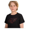 Koszulka chłopca 4F czarna 4FJWAW25TTSHM2417
