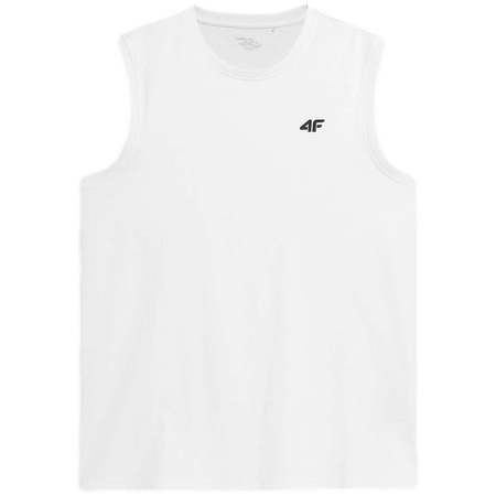 Koszulka bez rękawów Męska 4F H4L22 TSM350 biały
