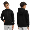 Bluza dziecięca rozpinana z kapturem czarna 4F JWSS24 TSWSM0926