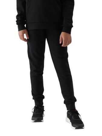 Spodnie dziewczęce dresowe joggery 4F 4FJWMM00TTROF0828 czarne
