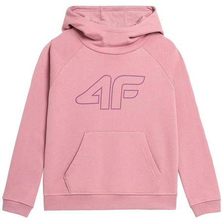 Bluza dresowa z kapturem dziewczęca 4F HJZ22 JBLD002 różowa
