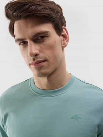 Bluza dresowa męska miętowa 4F WSS24 TSWSM1181