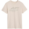 Koszulka męska t-shirt 4F 4FWSS25TTSHM2004 kremowa