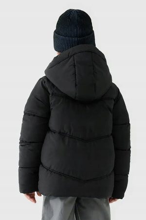 Chłopięca kurtka puchowa 4FJWAW25TDJAM622 czarna