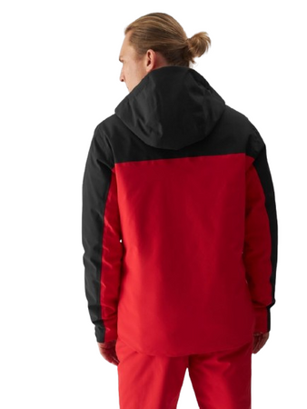 Kurtka męska zimowa narciarska 4F 4FWAW24TTJAM579 czerwony