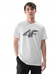 T-shirt koszulka męska 4F 4FWMM00TTSHM2257 biały