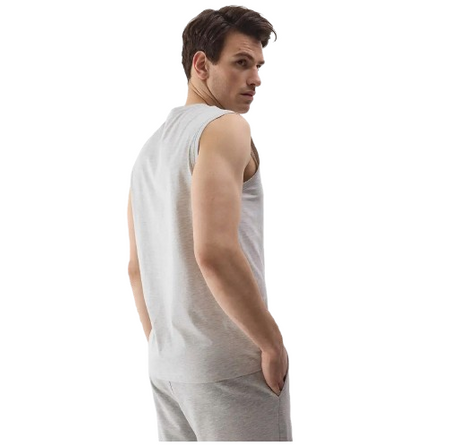 Koszulka męska tank top bez rękawów szara 4F WSS24 TSLEM075