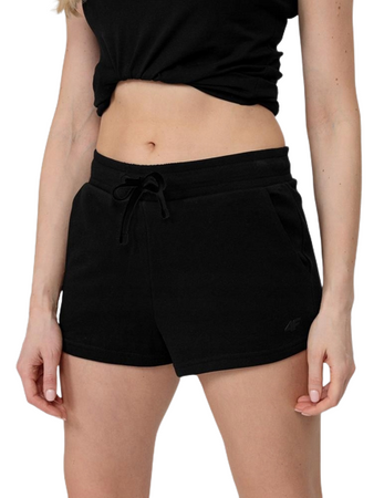 Krótkie Spodenki Damskie 4F H4L22-SKDD350 Dresowe czarne