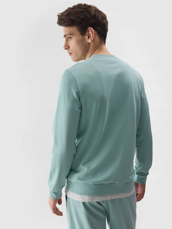 Bluza dresowa męska miętowa 4F WSS24 TSWSM1181