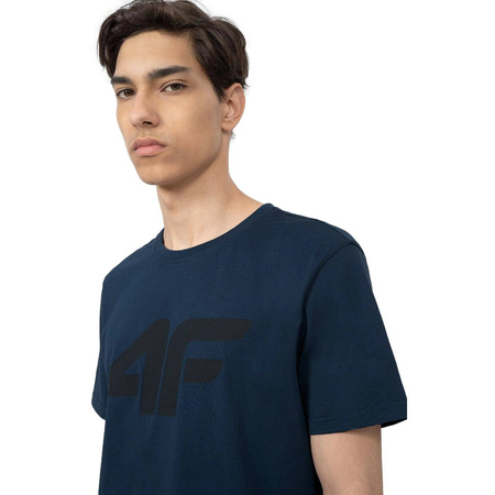 Koszulka T-shirt Męski 4F H4L22 TSM353 denim