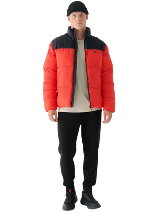 Kurtka męska puchowa 4F 4FWAW24TDJAM485 czerwona