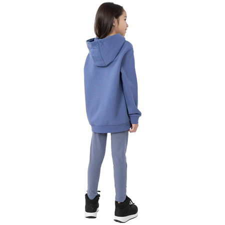 Bluza dresowa z kapturem dziewczęca 4F HJZ22-JBLD003 denim