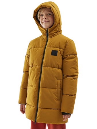 Kurtka Zimowa chłopięca 4F JAW23TDJAM275 brązowa