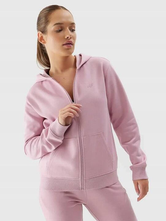 Bluza damska rozpinana z kapturem różowa 4F WSS24 TSWSF0956