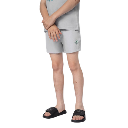 Krótkie Spodenki Szorty Dziecięce 4F JSS23-UBDSM018 jasny szary