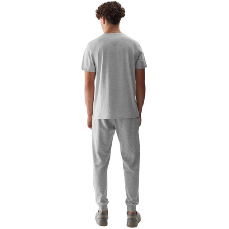 Spodnie dresowe męskie 4F WSS24TTROM603 jasny szary