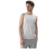 Koszulka męska tank top bez rękawów biała 4F WSS24 TSLEM076