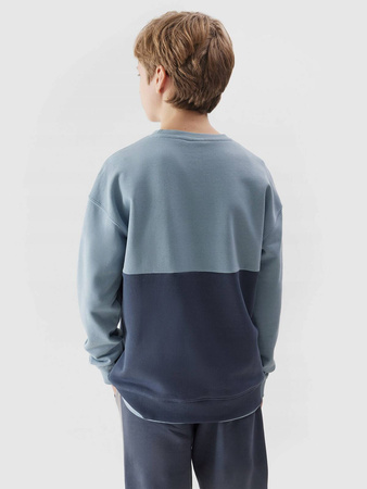 Bluza chłopięca bez kaptura niebieska 4F JWSS24 TSWSM0923