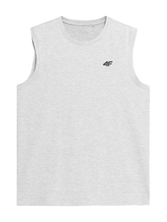 Koszulka bez rękawów Męska 4F SS23TSLEM016 szary