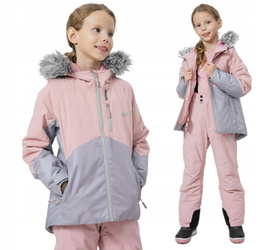 Dziewczęca kurtka narciarska 4F HJZ22-JKUDN003 szary