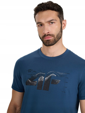 Koszulka męska t-shirt 4FWAW25TTSHM2359 morska zieleń