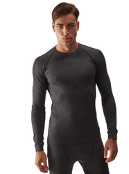 Bielizna termoaktywna bezszwowa męska 4F 4FWAW24USEAM174 czarny melanż