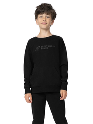 Bluza chłopięca bez kaptura 4F SS23TSWSM222 czarna