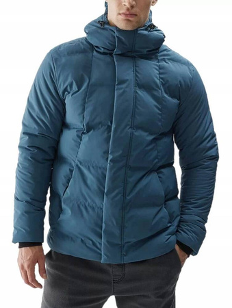 Kurtka Zimowa puchowa Męska 4FAW23-TDJAM249 denim