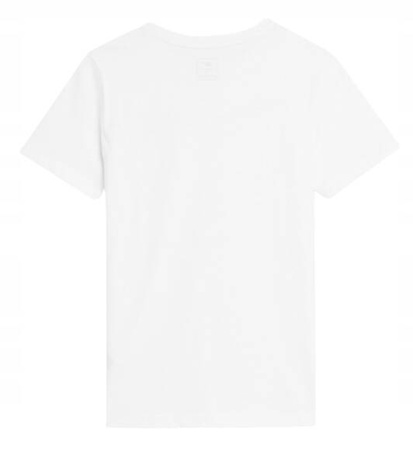 Koszulka T-shirt dziecięcy 4F JAW23TTSHM0795 biała