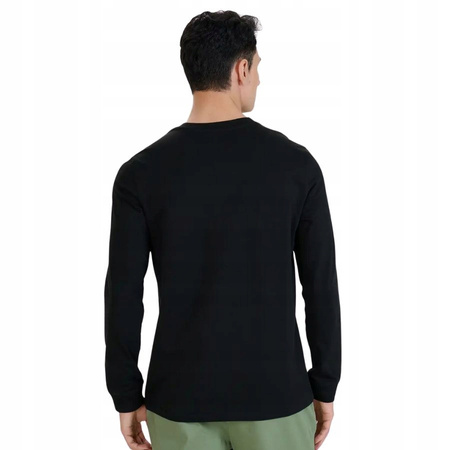 Bluzka męska z długim rękawem longsleeve 4FWMM00TLONM432 czarny