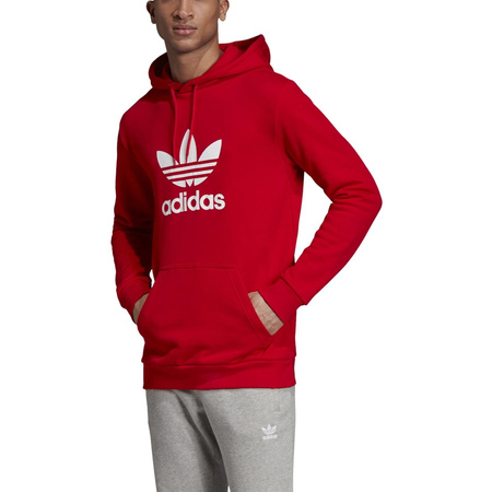 ADIDAS EJ9680 BLUZA TREFOIL HOODIE CZERWONY