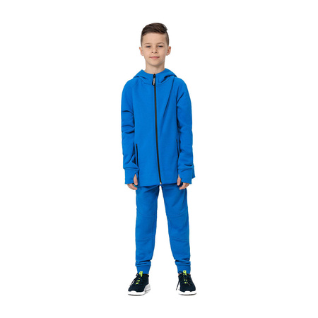 Bluza chłopięca 4F z kapturem HJL22 JBLM005 kobalt